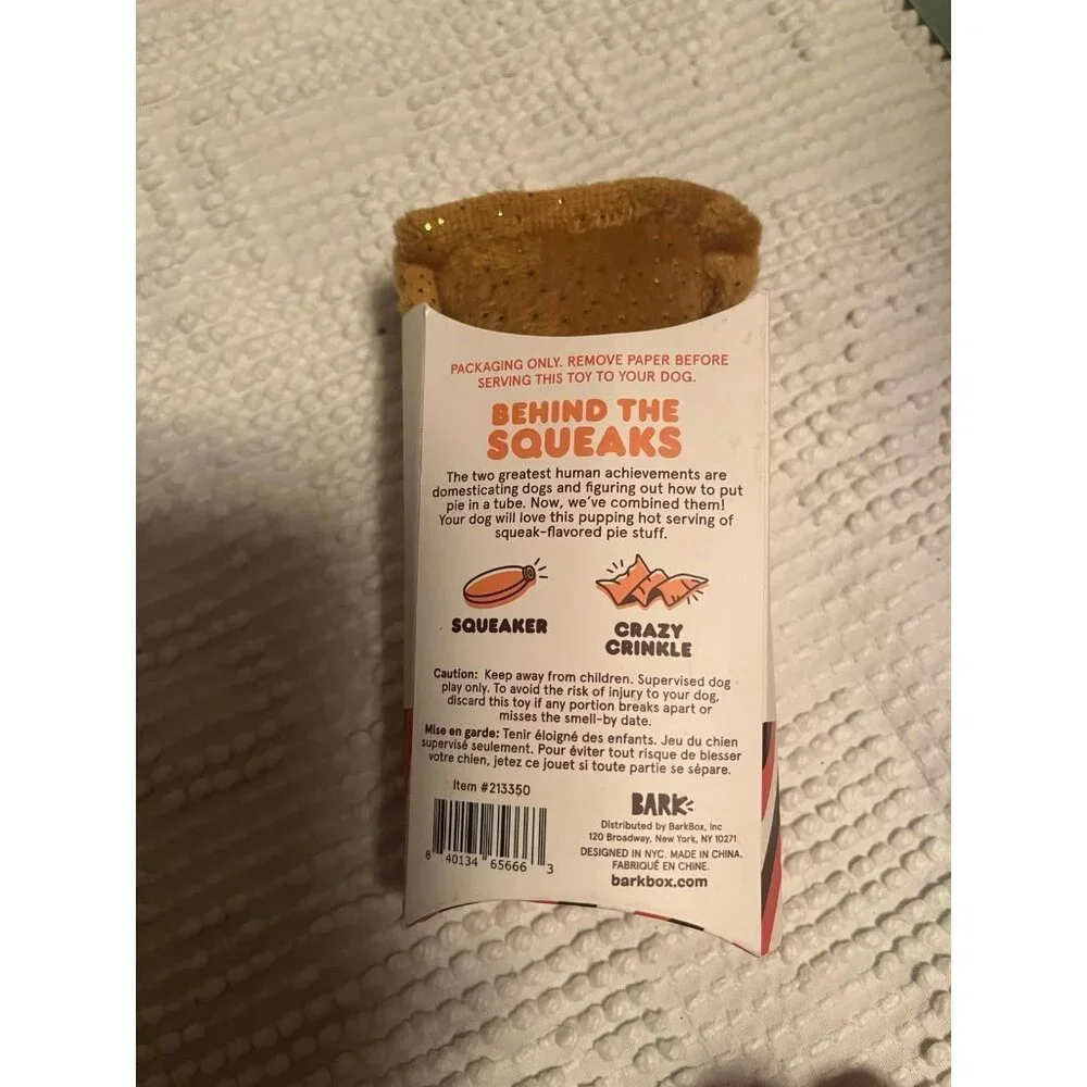 Bark Box Small‎ Dog Toy Punky Pie Tube